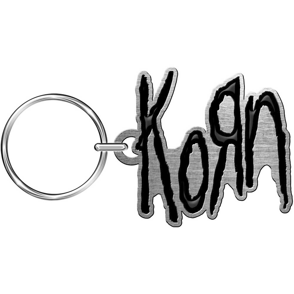 Korn - Logo Keychain - Silver coloured/Black